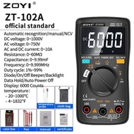ZOYI ZT102/102A มัลติมิเตอร์แบบดิจิทัล6000ตัวทดสอบทรานซิสเตอร์มิเตอร์วัดทางไฟฟ้าเครื่องปรับกระบวนการ