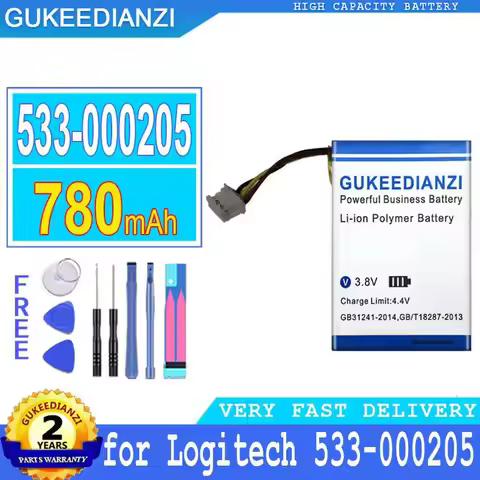 Reliable Replacement High-Capacity Battery For Logitech 533-000205 1ICP7 26 25 LN:2204 652535 780mAh