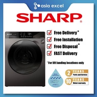 SHARP ES-FW105SG 10.5KG DARK GREY FRONT LOAD INVERTER WASHING MACHINE