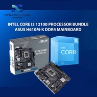 Intel Processor i3 12100 3.3GH Socket 1700 / i5 12400 2.5GH + Asus H610M-K D4 Mainboard Combo (Optio