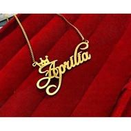 Gold Plated Crown Name Necklace - Cheap Name Jewelry first hand k-013