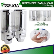 Liquid Soap and Shampoo Dispenser 2 Tubes Touch Soap Dispenser Keylock Liquid Hand Washing Soap 2in1