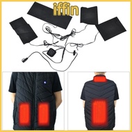IFFIN USB Electric Heated Jacket, 4 in1 Washable Heating Pad, Durable 5V 2A 3 Gear Levels Foldable U