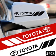 2 Pack Car Rearview Mirror Sticker Bumper Cover Scratch Decal for Toyota Vios Revo Fortuner Camry Wildlander Avalon Prius Innova Corolla Racing Stripe Sticker
