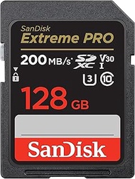 SanDisk 128GB Extreme PRO SDXC UHS-I Memory Card - C10, U3, V30, 4K UHD, SD Card - SDSDXXD-128G-GN4I