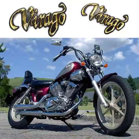 3D Virago Logo Emblem Badge Motorcycle Motorbike Gas Fuel Oil Tank Decals Stickers for YAMAHA VIRAGO