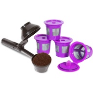 2-Item Bundle: 4-Pack Cafe Save 1-Stream Reusable K Cup Coffee Filters + EZ-Scoop 2 Tbsp Scoop with 
