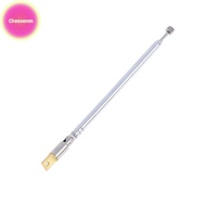 Cheesenm 1Pc 37cm 5 Section Telescopic Stainless Steel AM FM Radio Universal Antenna SG
