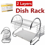 2Layer Dish Drainer Drying Rack