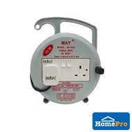 MAY Extension Plug Reel 2 Gang (10M) 2K-3322 Plug Extension Socket