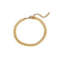 Sinboia 18K Gold Leaf Arrow Chain Anklet For Women Beach Bohemia Jewelry