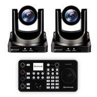 20X NDI PTZ Camera Kits - 2pcs 20X AI Tracking NDI Camera with 1pcs IP Joystick Controller Package f