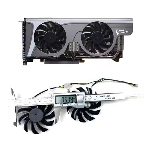 NEW Cooling Fan 75mm 4pin PLD08010S12HH For MSI GTX 460 560 570 Twin frozr ii Zotac GTX770 Video Car