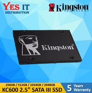 Kingston KC600 256GB / 512GB / 1024GB / 2048GB 2.5 SATA Internal SSD (SKC600/256G SKC600/512G SKC600