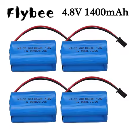 NiCD 4.8v 1400mAh Rechargeable Battery For RC Cars Robots Tank Gun Boats T Model With SM Plug AA 4.8
