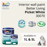 Dulux Interior Wall Paint - Picket White (30070) (Better Living) - 1L / 5L