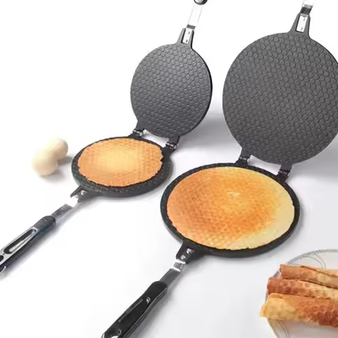 Non-Stick Omelet Mold Egg Roll Baking Pan Waffles 17/20cm for the Baking Pan Cake Ice Cream Cone Mak