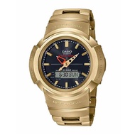 GWP[Luxolite] Casio G-Shock Digital Analog Black Dial Gold Stainless Steel Strap Men Watch AWM-500GD-9ADR