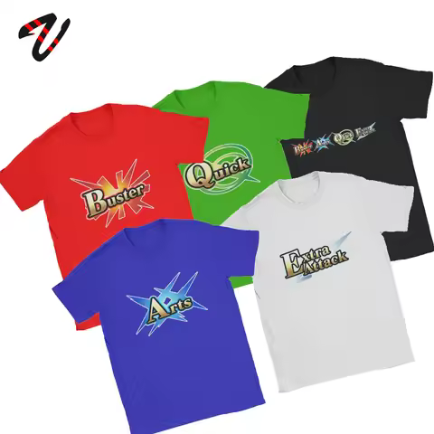 Men's T-Shirt Anime Tshirt Fate Grand Order T Shirt Saber Quick Star Buster FGO Tee Shirt Arts Extra