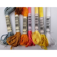 Benang cross stitch, sulam DMC satin embroidery floss