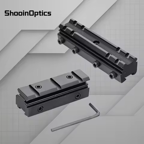 9-11mm Dovetail To 20mm Picatinny Riser Rail Mount Aluminum Optics Adapter