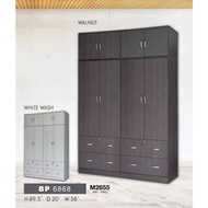 M68 L2.5 X H7.5 Feet Swing Door Wardrobe / Wardrobe with Large hanging space / Almari Baju  / Almari
