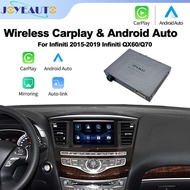 JoyeAuto Wireless CarPlay iOS26 interface for Infiniti 2015-2019 QX60 Q70 QX80 Android Auto Video Mi