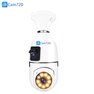 Cam720 CCTV Dual Lens CCTV Bohlam Lampu CCTV Light Bulb HD 8MP Camera CCTV Rumah Pantau Lewat HP CCT