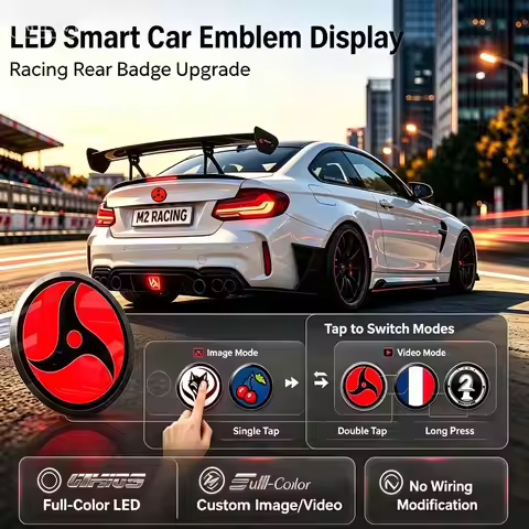 For BMW new dynamic Car Logo Ultra-thin HD Animated Rear Emblem for X1 X2 X3 X4 X5 X6 520 530 M2 M3 