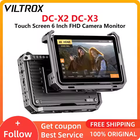 VILTROX DC-X2/DC-X3 6 Inch Portable Pro Monitor Touchscreen 1080P IPS HMDI 4K 2000 Nits SDI HD FHD C