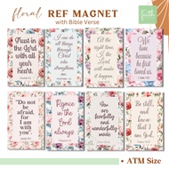 REF MAGNET with BIBLE VERSE and FLORAL THEME