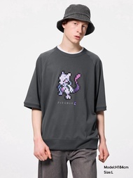 男女適穿 休閒風T恤(5分袖)Pokemon1