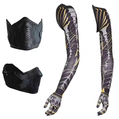 Bucky Barnes Bionic Arm Sleeve Gloves Mask Movie Bolts of Thunder Cosplay Fantasy Costume Disguise A