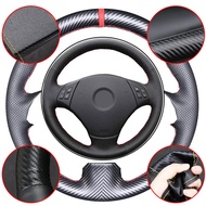 premium-Carbon Fiber And Microfiber Leather Steering Wheel Cover For BMW E90 320 318i 320i 325i 330i