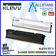 (ALLSTARS) KLEVV Fit V 2x16GB DDR5 6000MHz CL28 or 6400MHz CL30 for AMD EXPO/Intel LGA1700 (Black/Wh