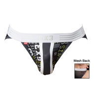 กางเกงในชาย GX3 Mens Underwear Gloss Sports Back Mesh Athletic Brief - Black By TonyJocks ผ้าบาง ลื่