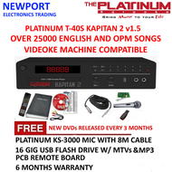 Platinum Kapitan 2 T40S v1.5 DVD Karaoke Player with 25000+ Songs, Platinum KS-3000 Mic, 16gb USB Fl