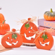 Halloween Decoration Ghost Festival Creative New Halloween Wooden Pumpkin Ornament Ghost Festival De