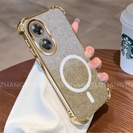 【 Shockproof 】Case For OPPO A17 A17K A97 5G Phone Case 2025 Flash Paper New Magnetic softCase SZ13