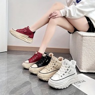 Women's High-Top Sneakers Thick Heels Fashion Style 5 Cm High Floor. Lightweight And Soft Feet Sneak