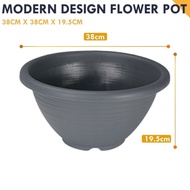 Ready Stock Round Pot Shallow Flower Pot 38cm