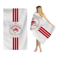 1 Khăn tắm biển Olympiacos 100 Years Logo - Cỡ lớn, Nhanh khô, Siêu thấm hút & Nhẹ - Thích hợp cho t
