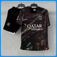 P-SG Club Football Kit Black 26/27, Sesame Zigzag Elastic Fabric