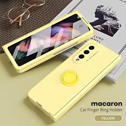 Shockproof Armor Magnetic Hinge Case For Samsung Galaxy Z Fold 2 3 4 5 6 Car Holder Ring Kickstand F