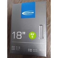 Schwalbe AV5 Inner Tube for 18 inch 355 369 390 400 tyre