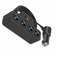 [New Arrivals-August] 12V/24V Car Charger Adapter 4 Slots 3.1A Charger USB Car Charger