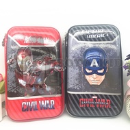 Botolkid Captain America Iron man Premium Pencil Box Water Resist BPA FREE Large Zip 2 Layers