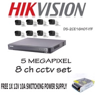 HIKVISION CCTV 5MP  8-IN-1 CH PACKAGES (5 MEGAPIXELS)