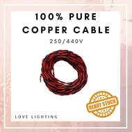 💕1 meter x Wayar merah hitam/ twin cable wire/electrical/wiring💕