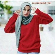 sweater rajut roundhand cewe spandek